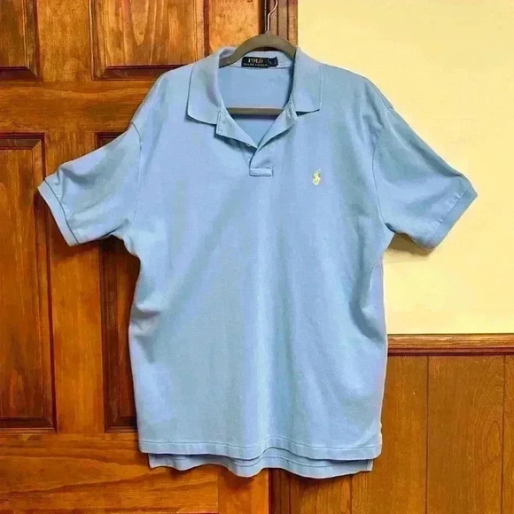 Polo Ralph Lauren 3 Button Shirt Light Blue Size L - Picture 1 of 9